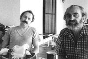 Luis Rius, Paco Ignacio Taibo y Ángel   González en Cuernavaca (1982).